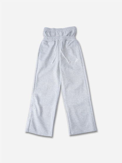 Hiphop Double Waistband Design With Star Embroidery Sweatpants