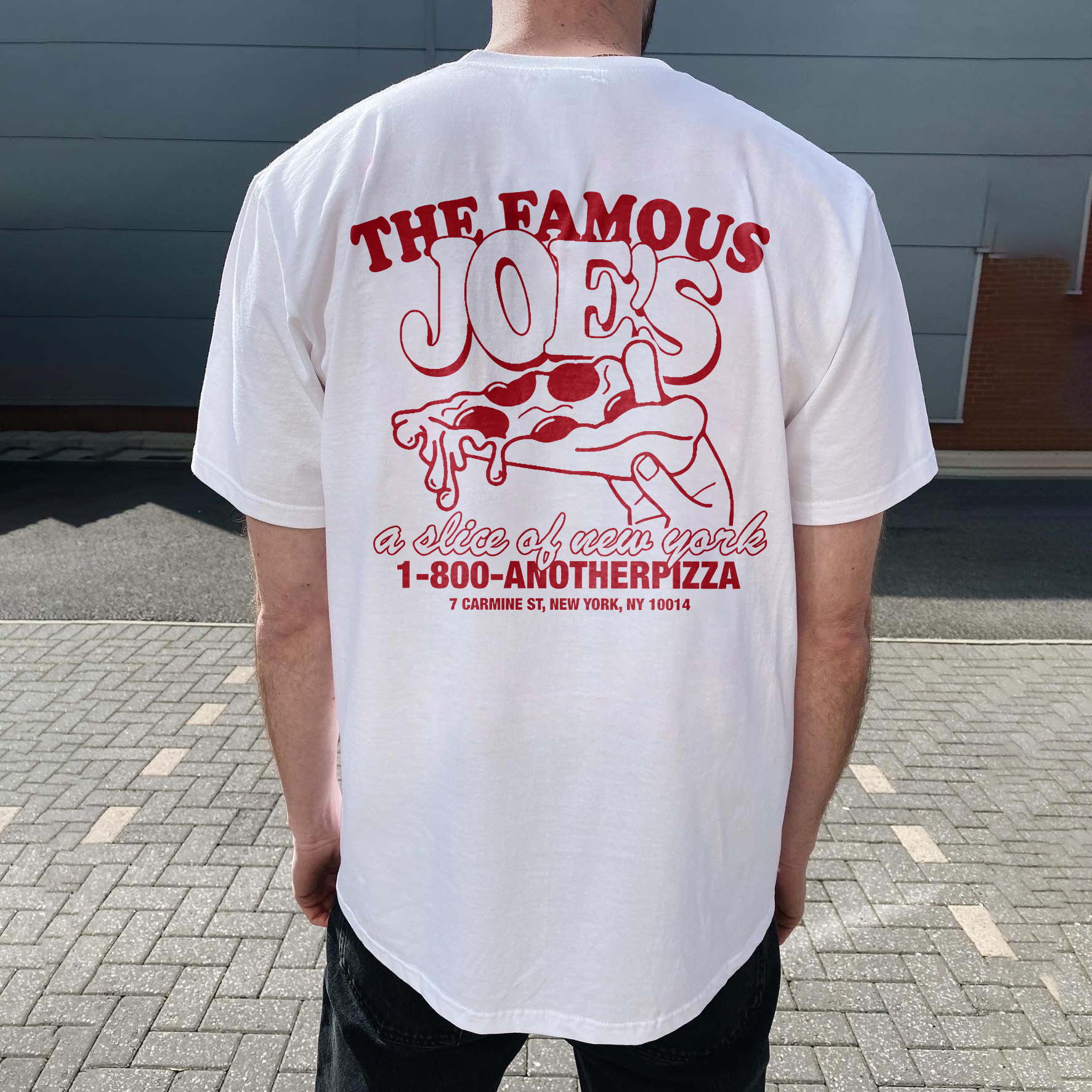 Joe's Pizza Printed T-shirt（Double-sided Print）