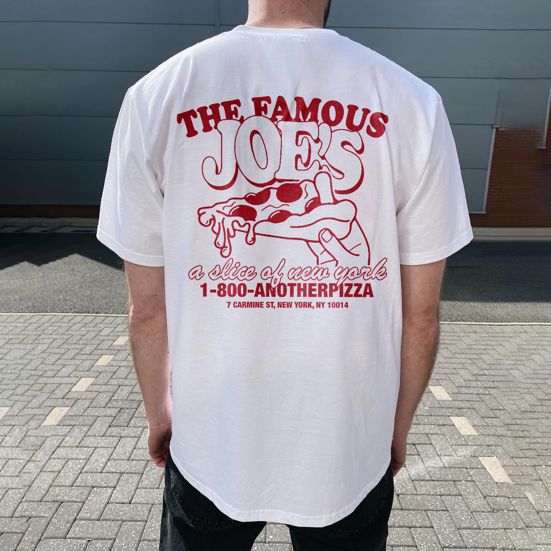 Joe's Pizza Printed T-shirt（Double-sided Print）