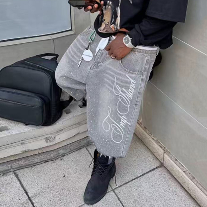 Vintage Washed High Street Jorts Distressed Denim Shorts