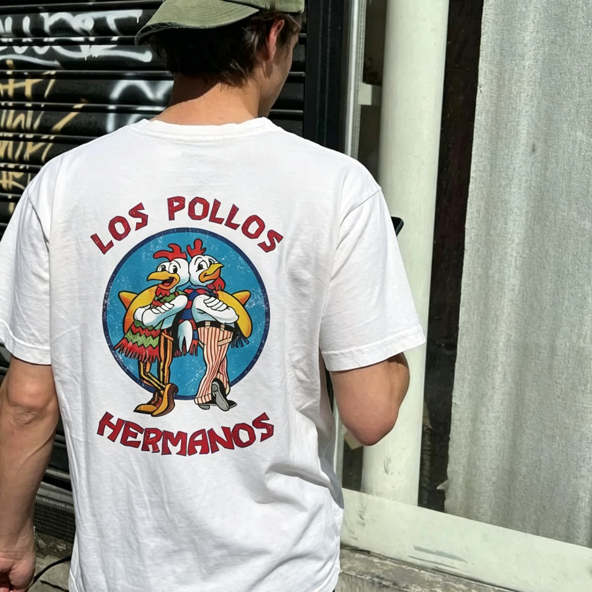 Los Pollos Hermanos Breaking Bad Men's T-shirt（Double-sided Print）