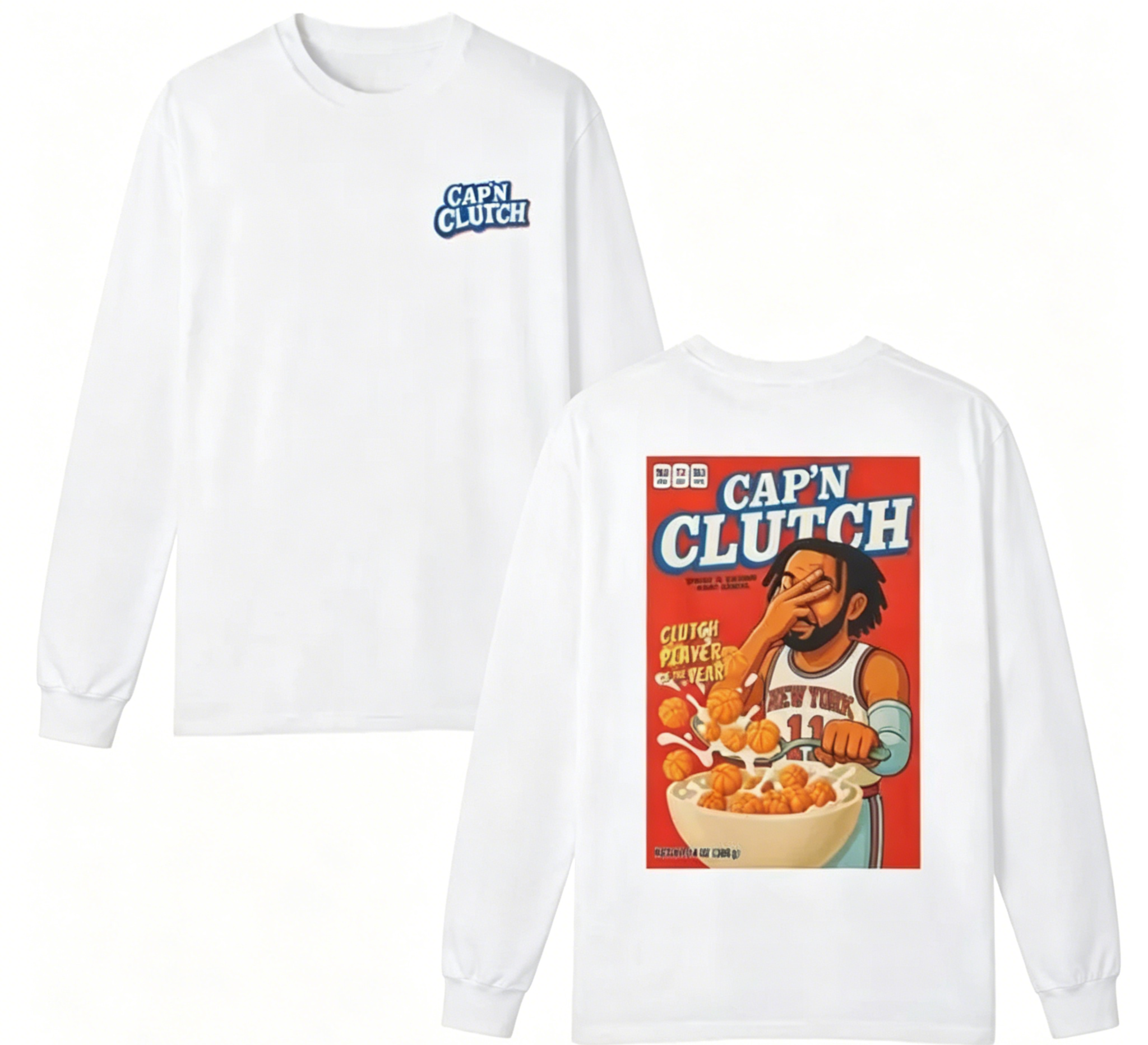Brunson Knicks Captain Clutch Basketball Sweatshirt（Double-sided Print）