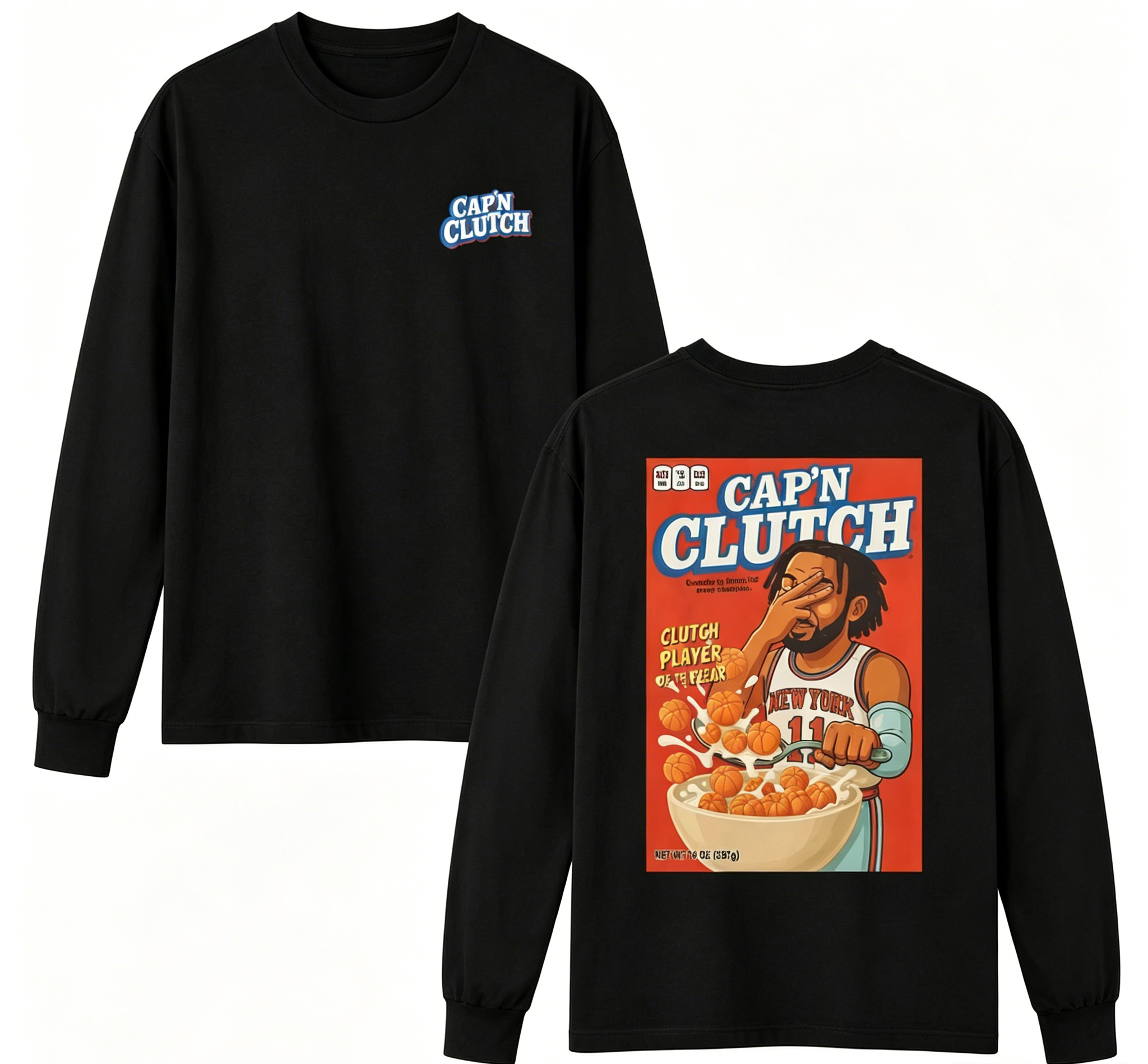 Brunson Knicks Captain Clutch Basketball Sweatshirt（Double-sided Print）