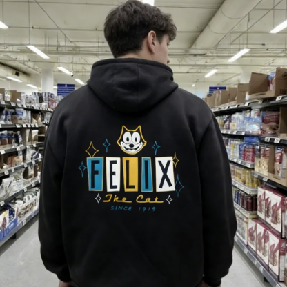 Felix The Cat Printed Hoodie（Double-sided Print）
