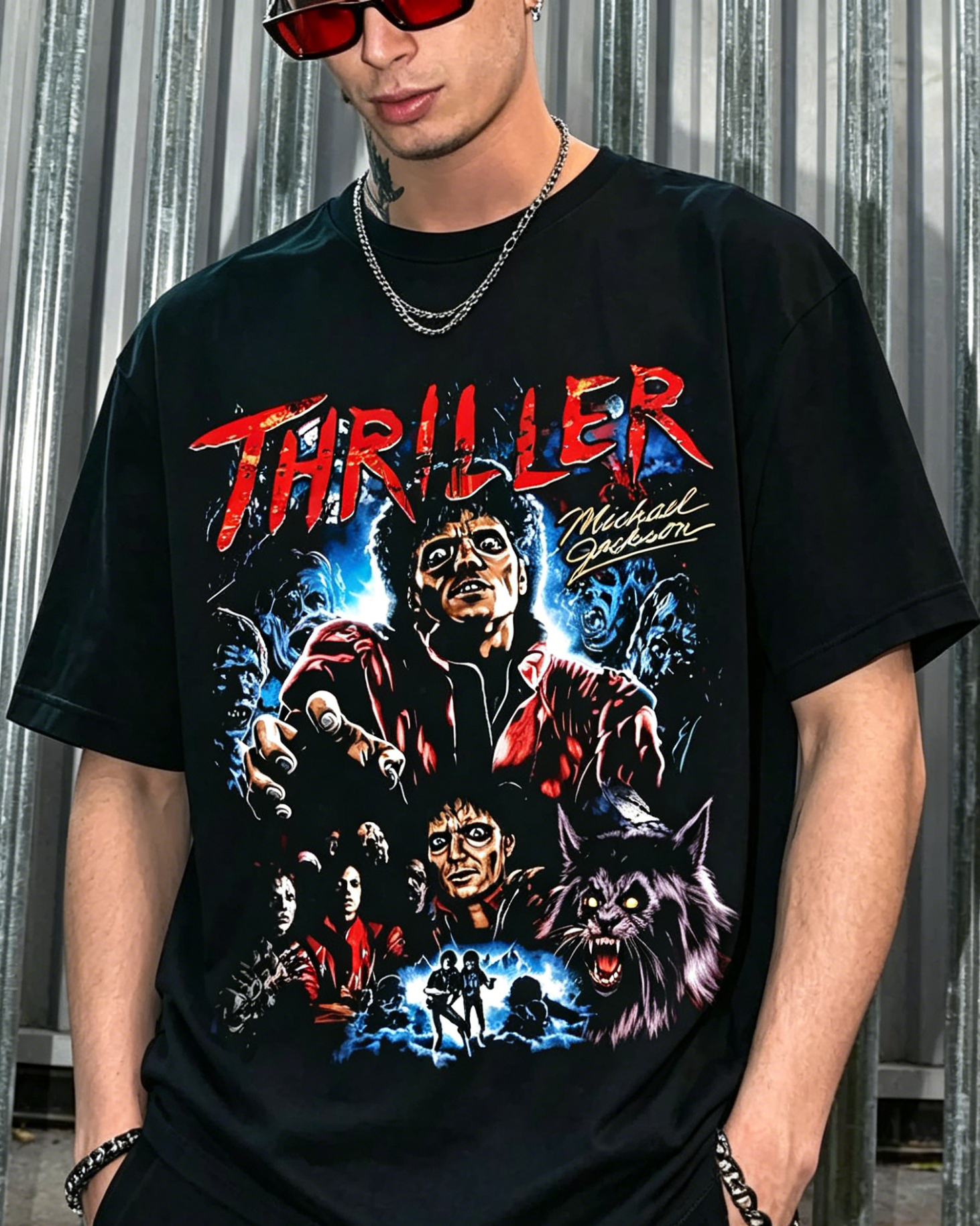Thriller Michael Jackson Printed Men's T-shirt