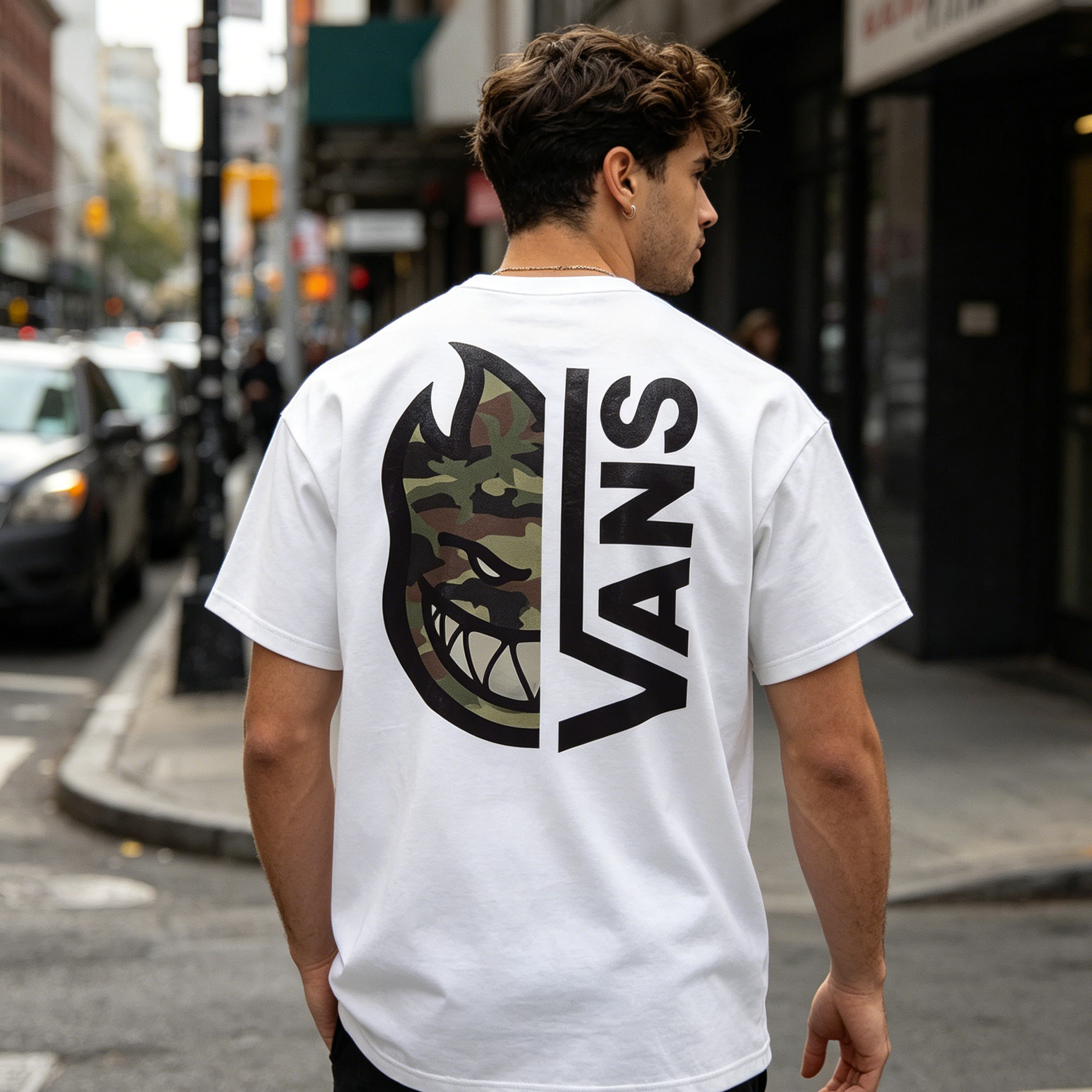 Vas Camo Spitfire Flame Printed Men's T-shirt