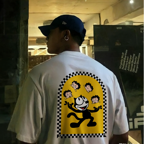 Oop-a-Doop classic Printed T-Shirt（Double-sided Print）