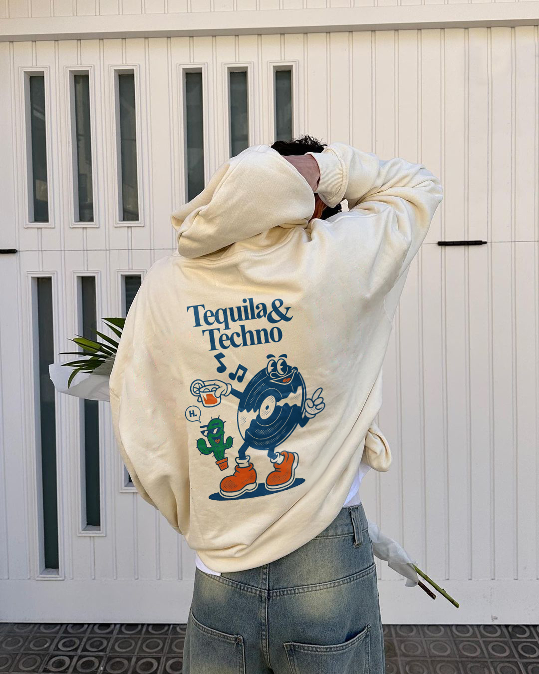 Tequila & Techno Printed Hoodie（Double-sided Print）