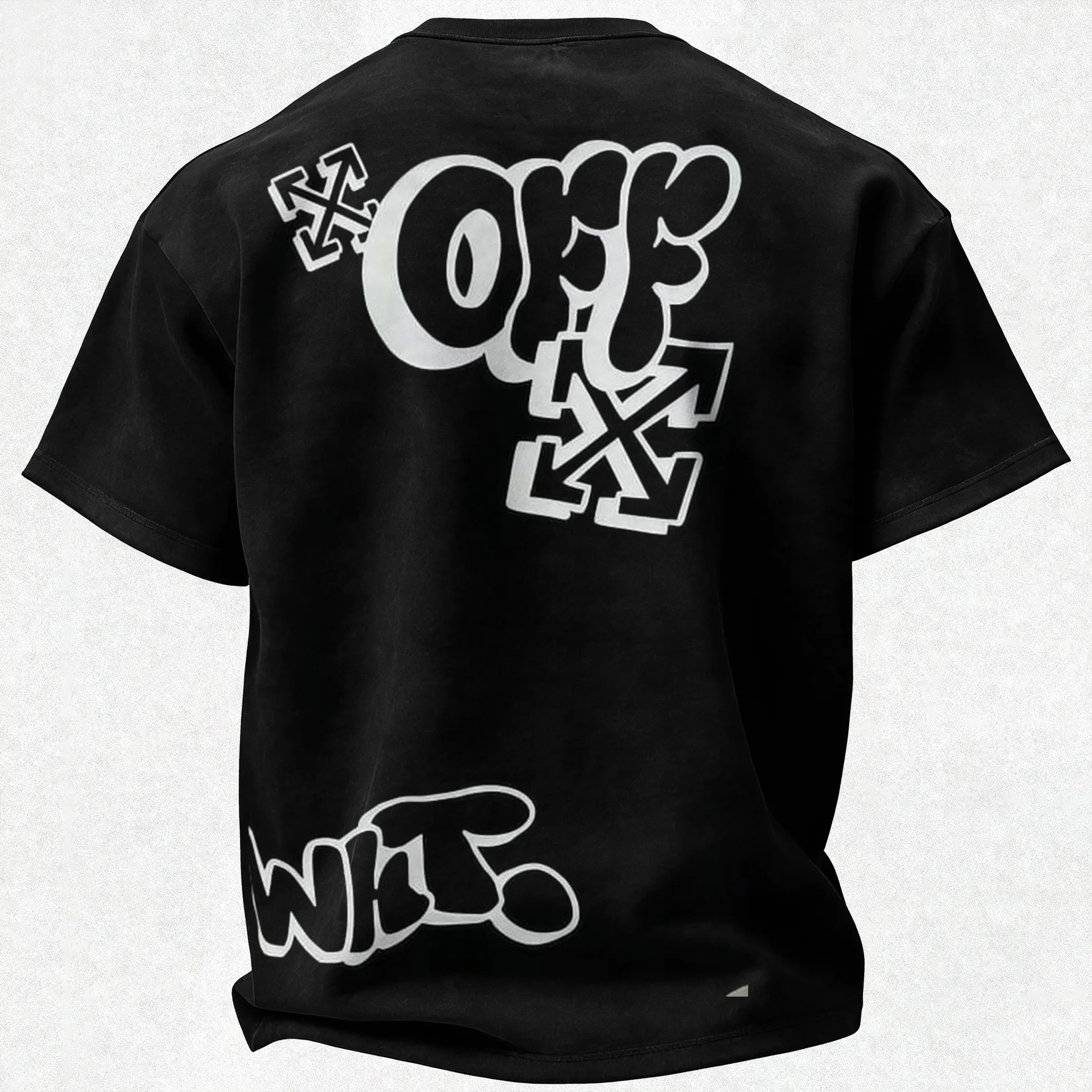 Off-White Graffiti Off Text Arrow Printed Men's T-shirt