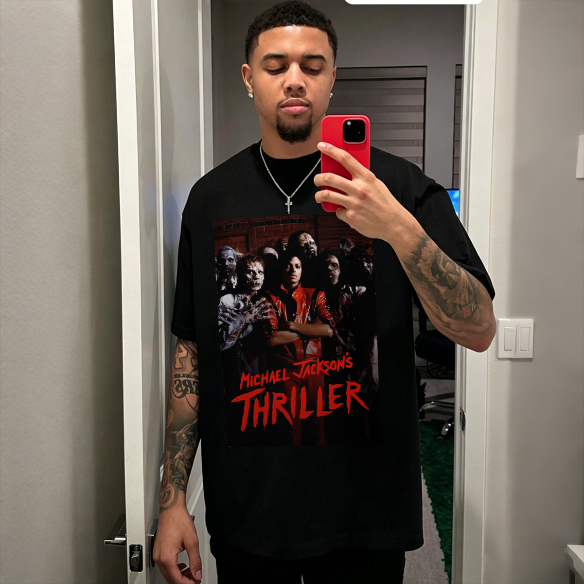 Michael jackson's thriller Printed Men's T-shirt