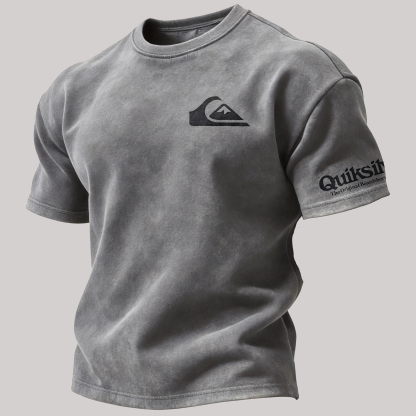 Quiksilver Retro Sunset Logo Printed Men's T-shirt