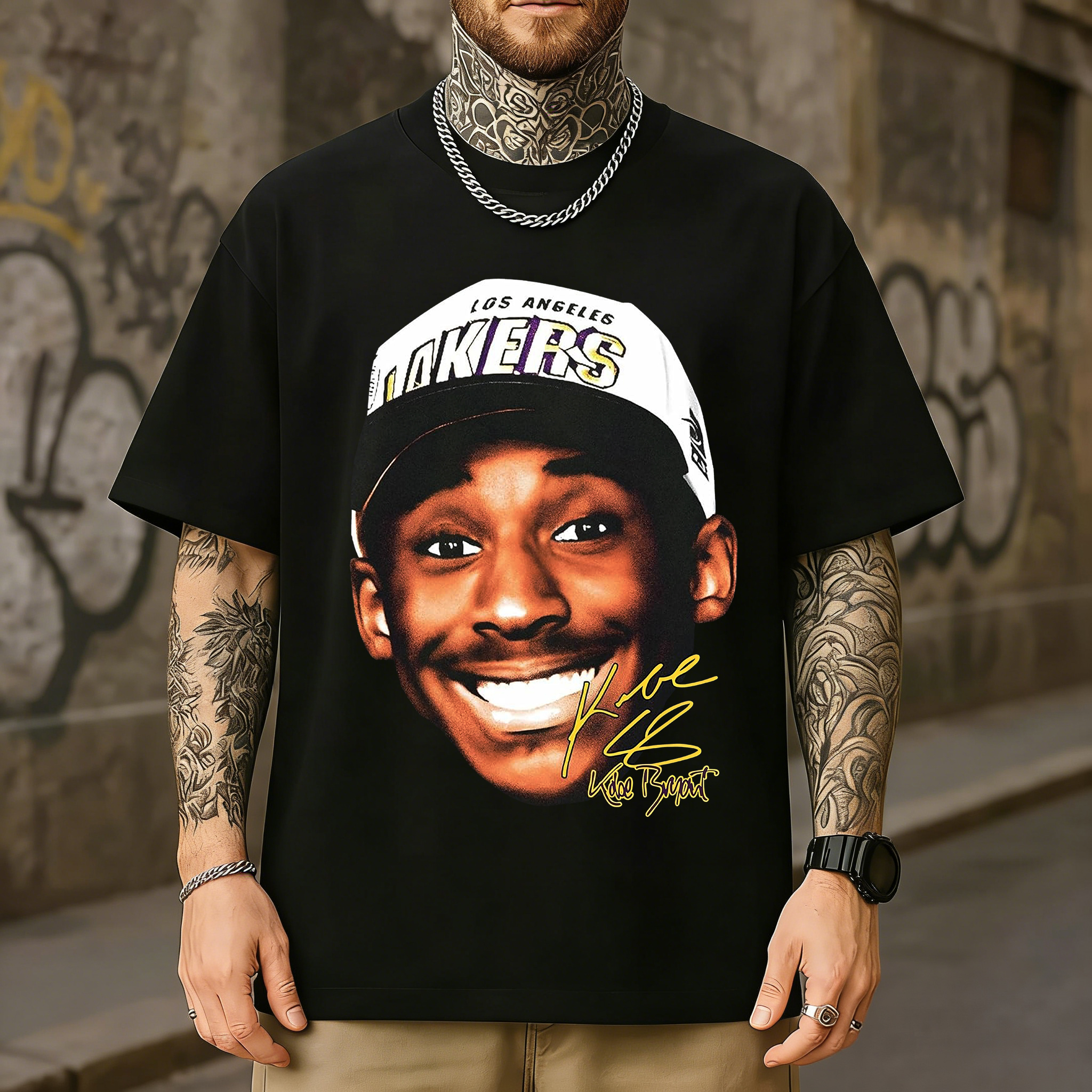 Los Angeles Lakers Kobe Bryant Printed Men's T-shirt