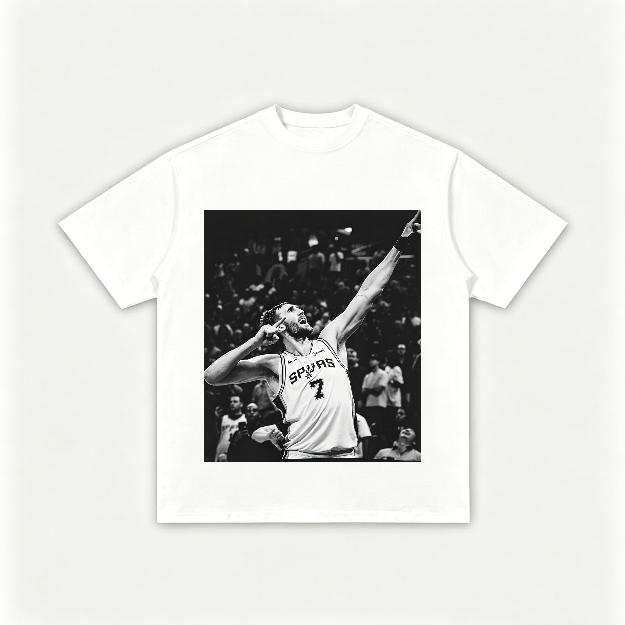 Kornet Spurs No.7 Player Graphic Printed Men's T-shirt