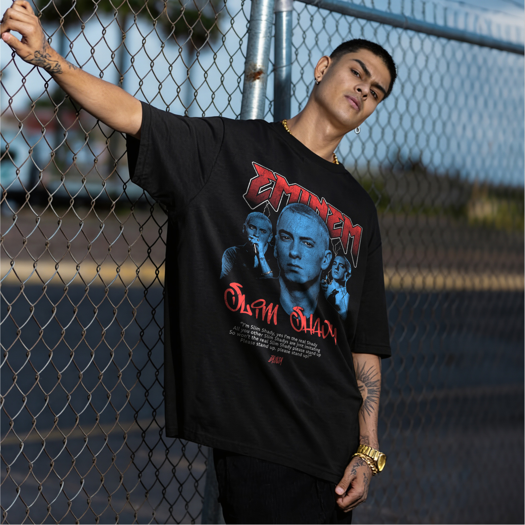 Eminem Slim Shady Vintage Printed Men's T-shirt