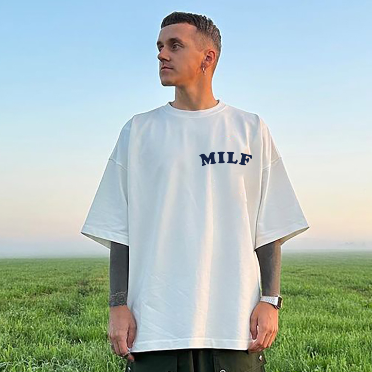 MILF Man I Love Frogs Printed T-shirt（Double-sided Print）