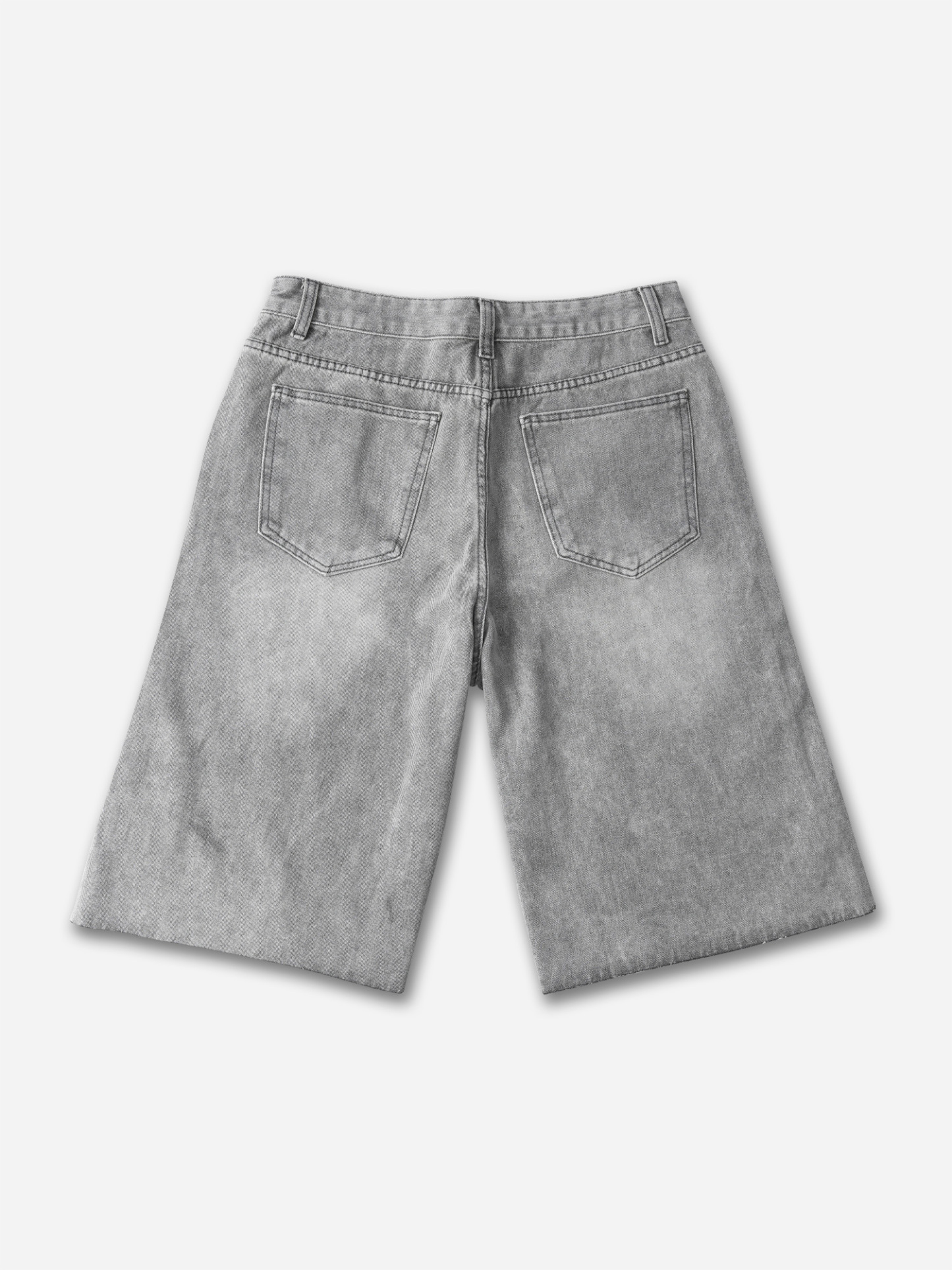 Vintage Washed High Street Jorts Distressed Denim Shorts