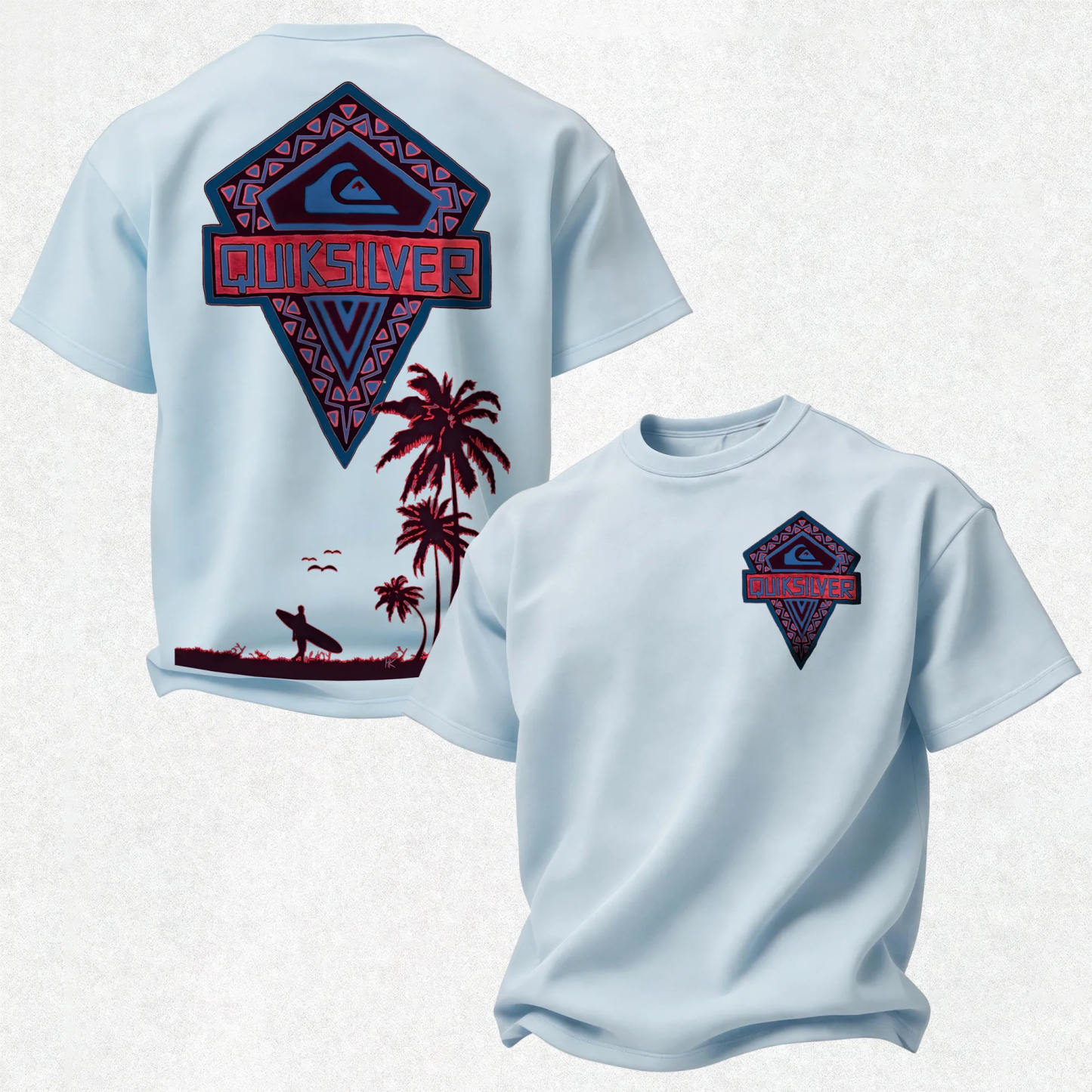 Quiksilver Simple Wave Logo Printed Men's T-shirt