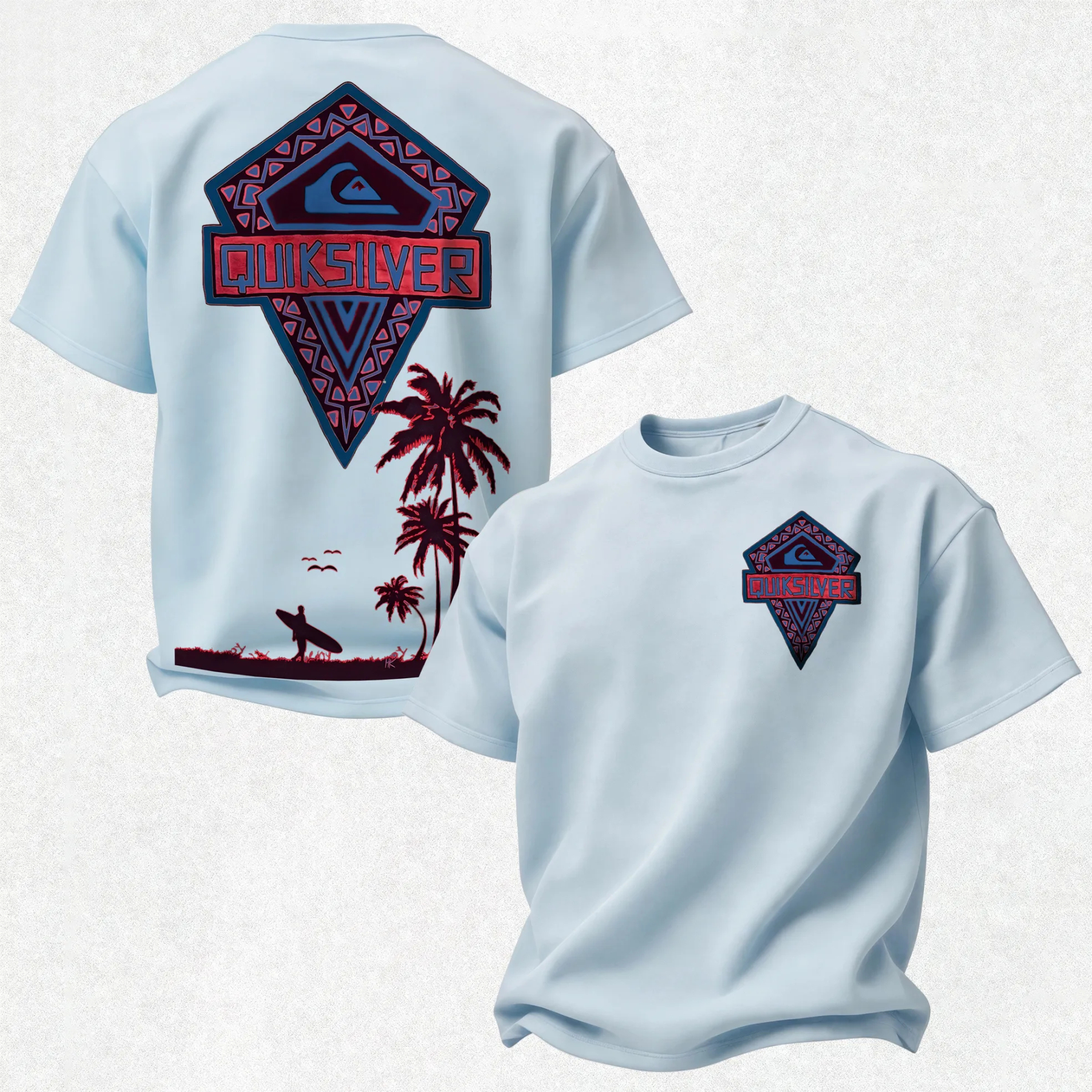 Quiksilver Simple Wave Logo Printed Men's T-shirt