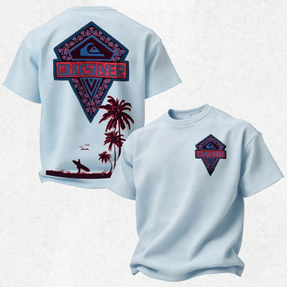 Quiksilver Simple Wave Logo Printed Men's T-shirt