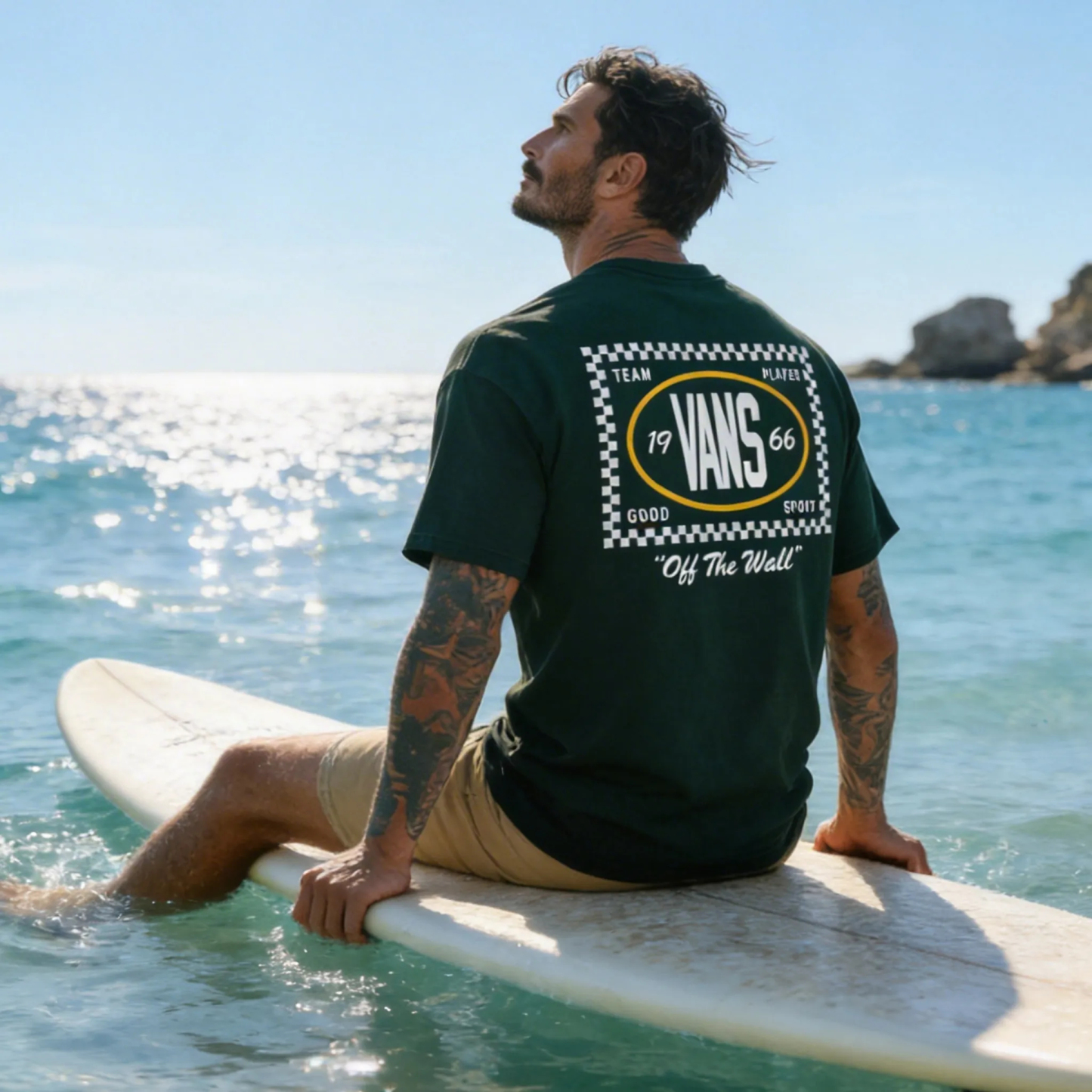 Vans 1966 Checkered Team Player Printed Men's T-shirt