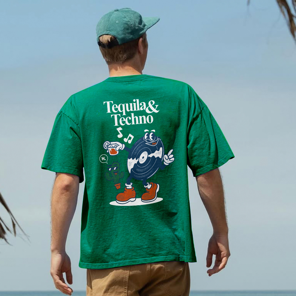 Tequila & Techno Printed T-shirt（Double-sided Print）