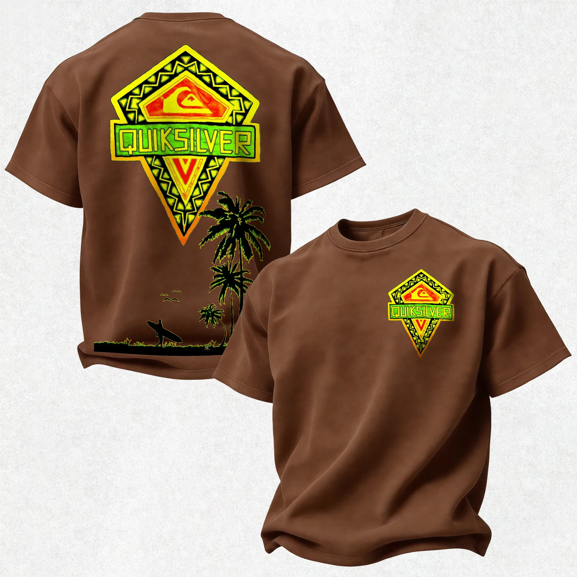 Quiksilver Simple Wave Logo Printed Men's T-shirt