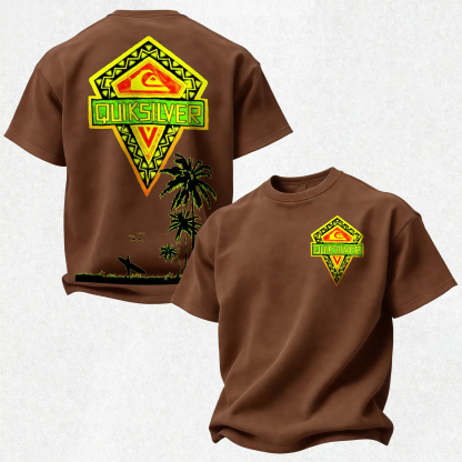 Quiksilver Simple Wave Logo Printed Men's T-shirt