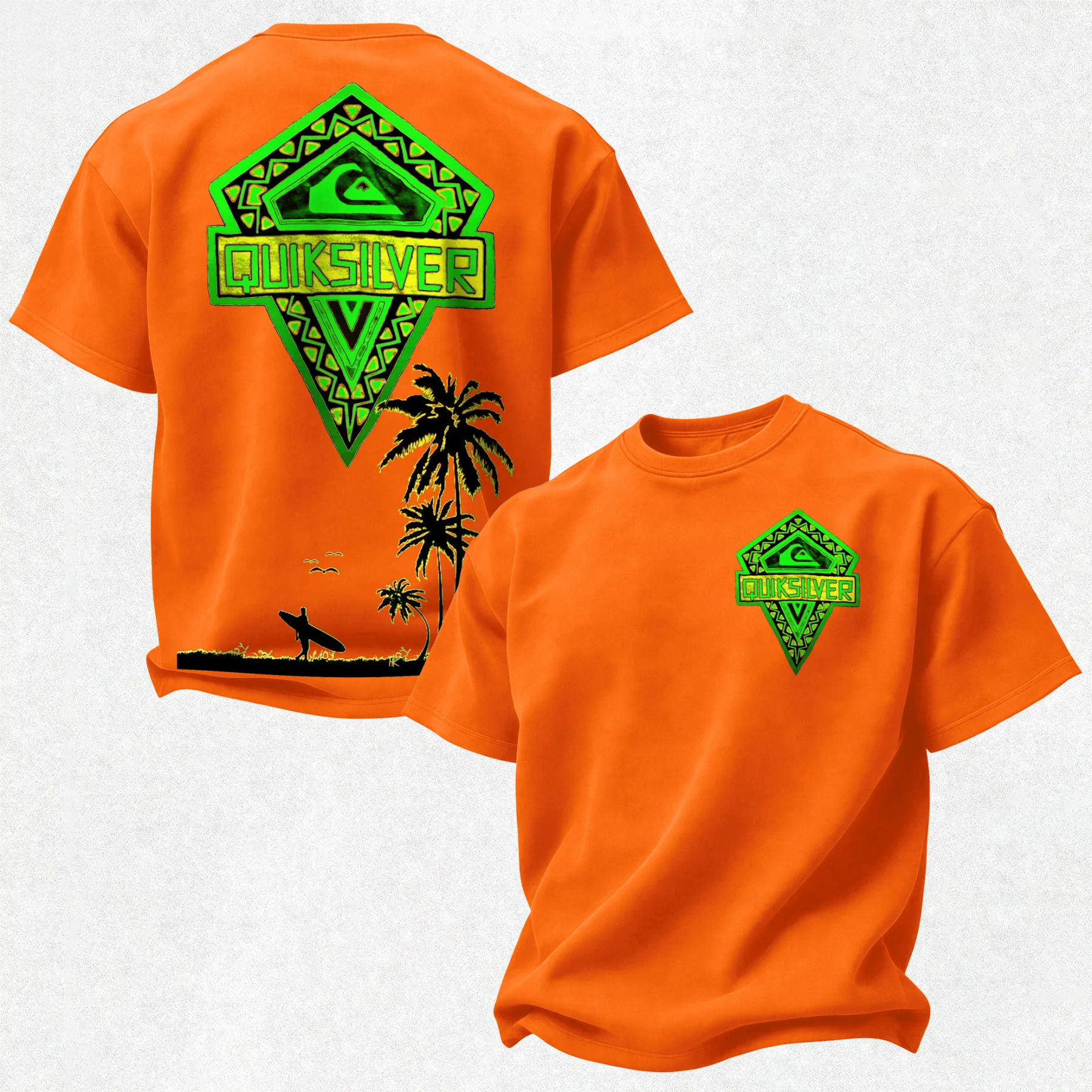 Quiksilver Simple Wave Logo Printed Men's T-shirt