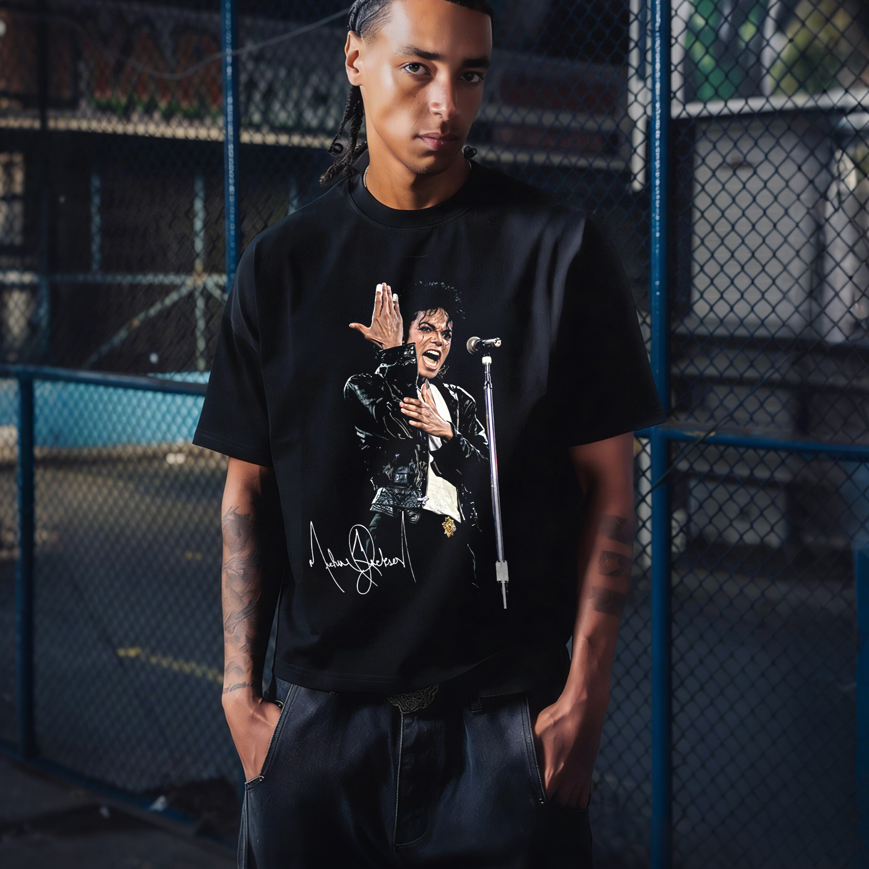 Michael Jackson Stage Performance Printed Men's T-shirt