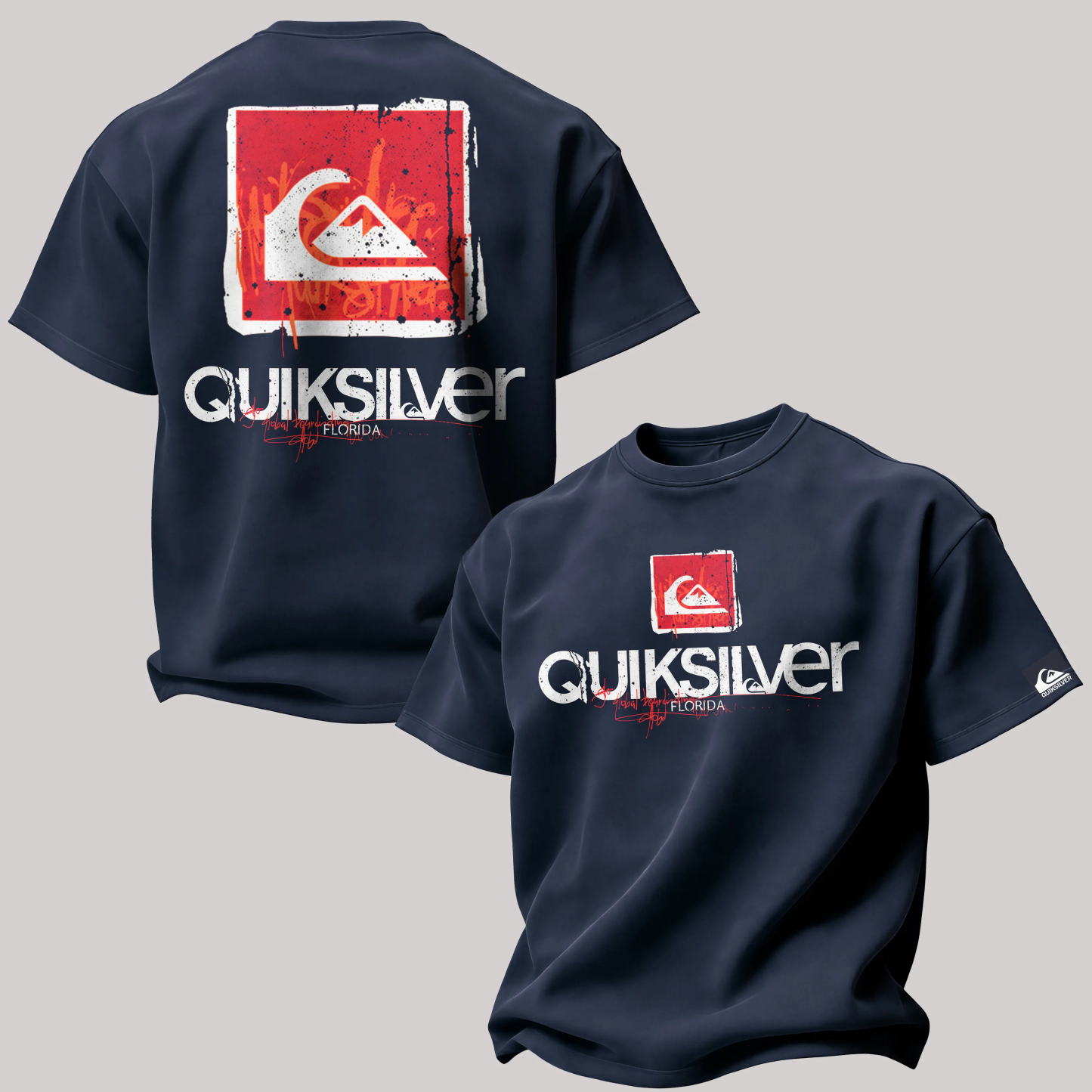 Quiksilver Florida Red Logo Printed Men's T-shirt