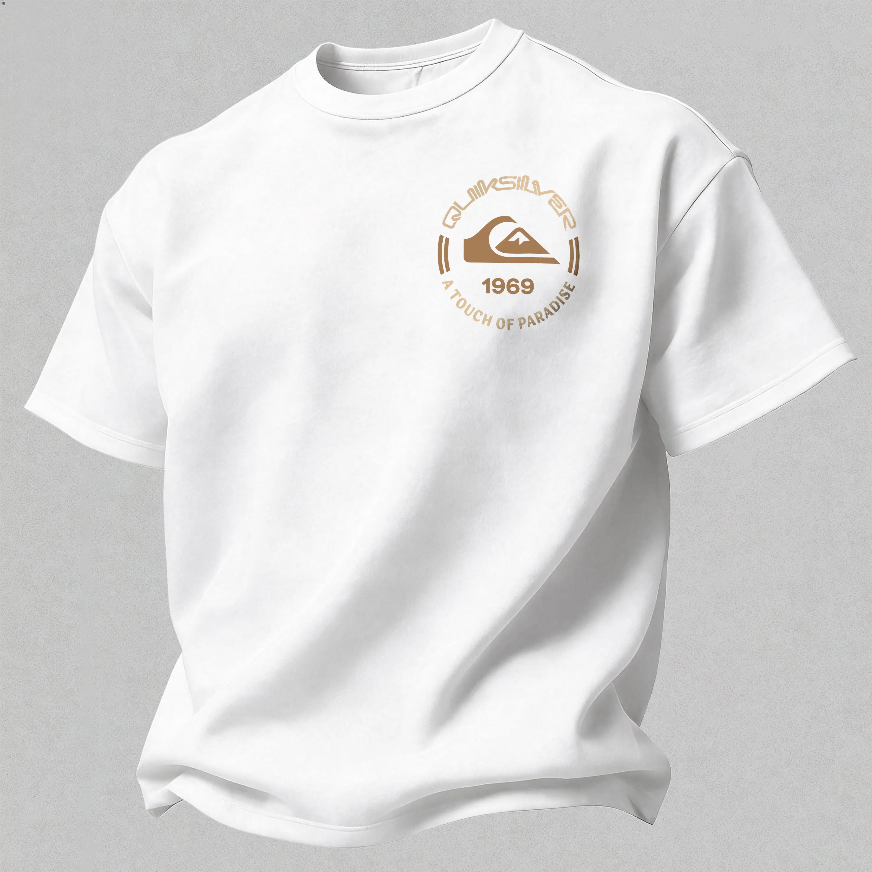 Quiksilver 1969 Paradise Circle Logo Printed Men's T-shirt