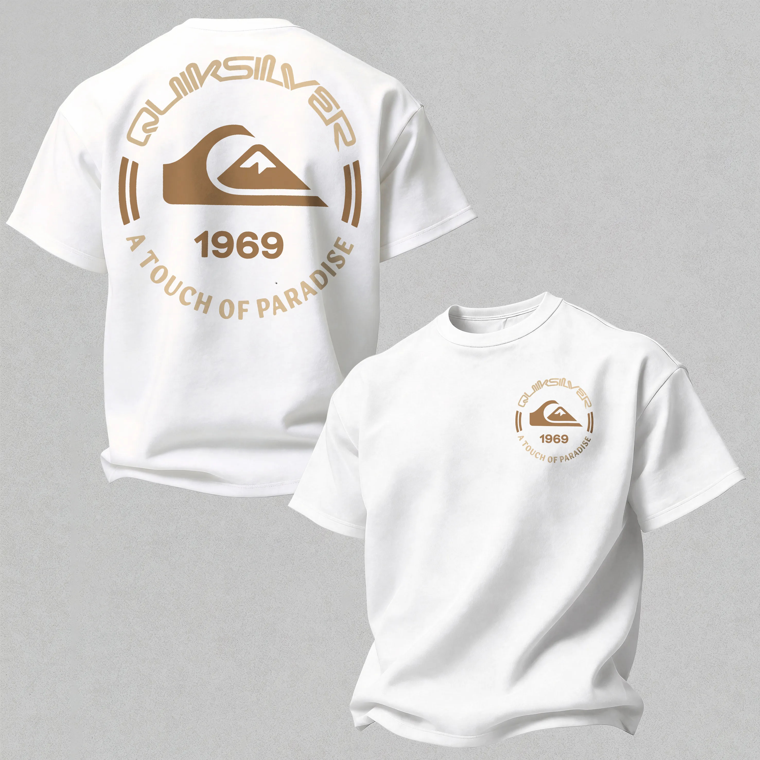 Quiksilver 1969 Paradise Circle Logo Printed Men's T-shirt
