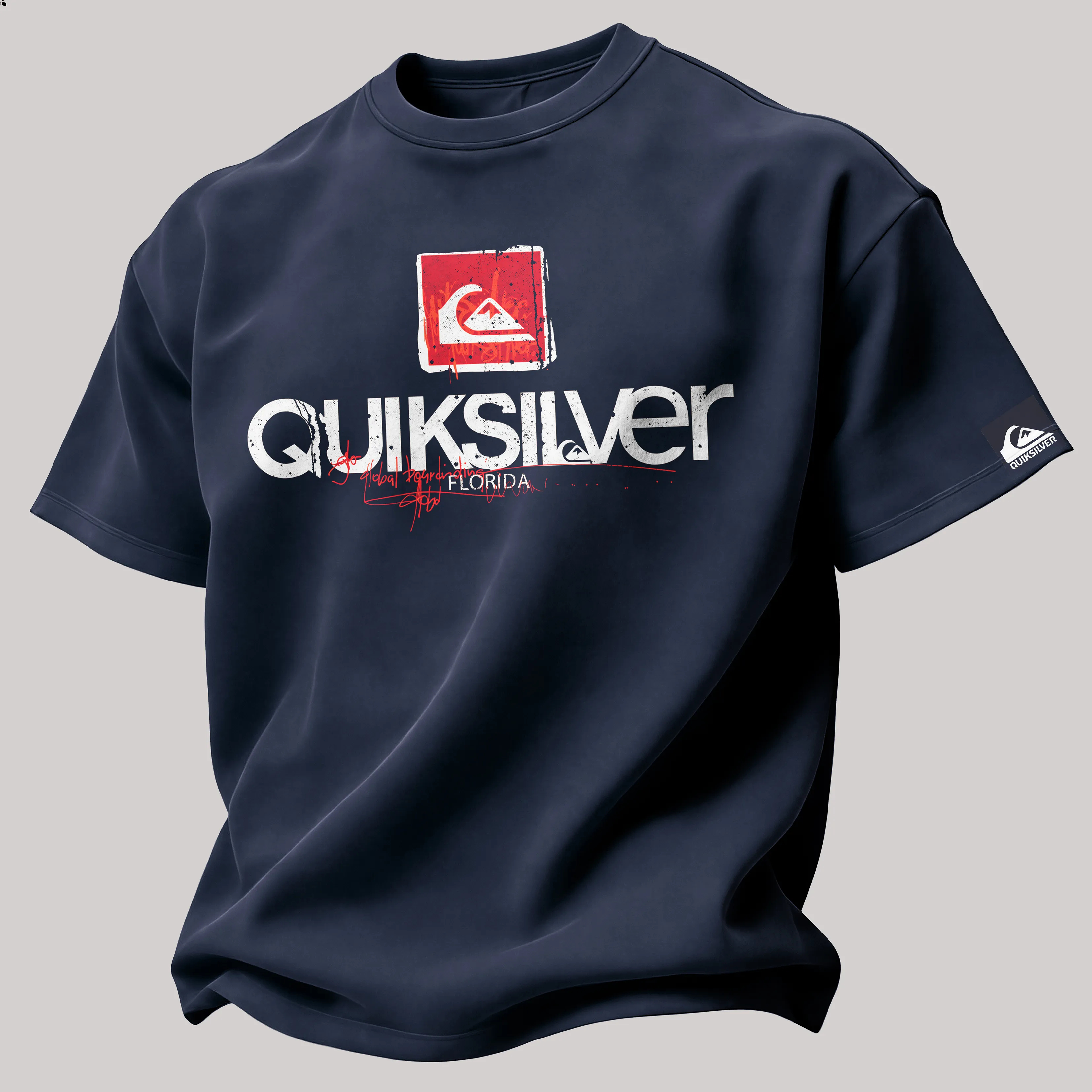 Quiksilver Florida Red Logo Printed Men's T-shirt