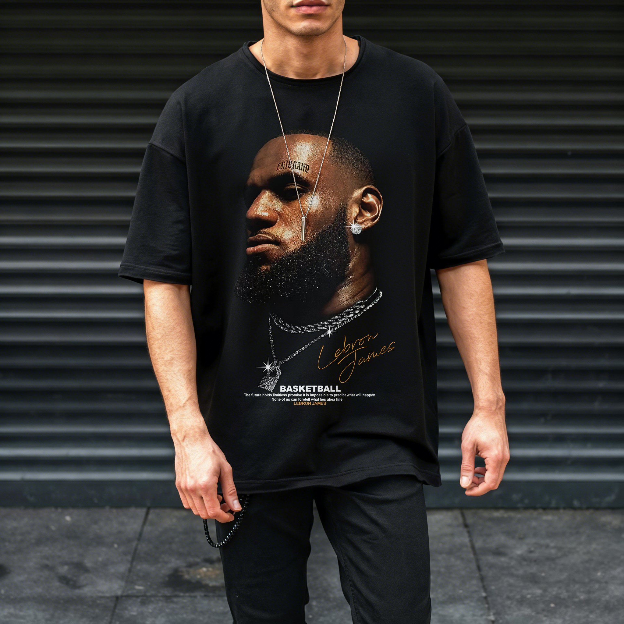 Lebron James Basketball Printed Men's T-shirt