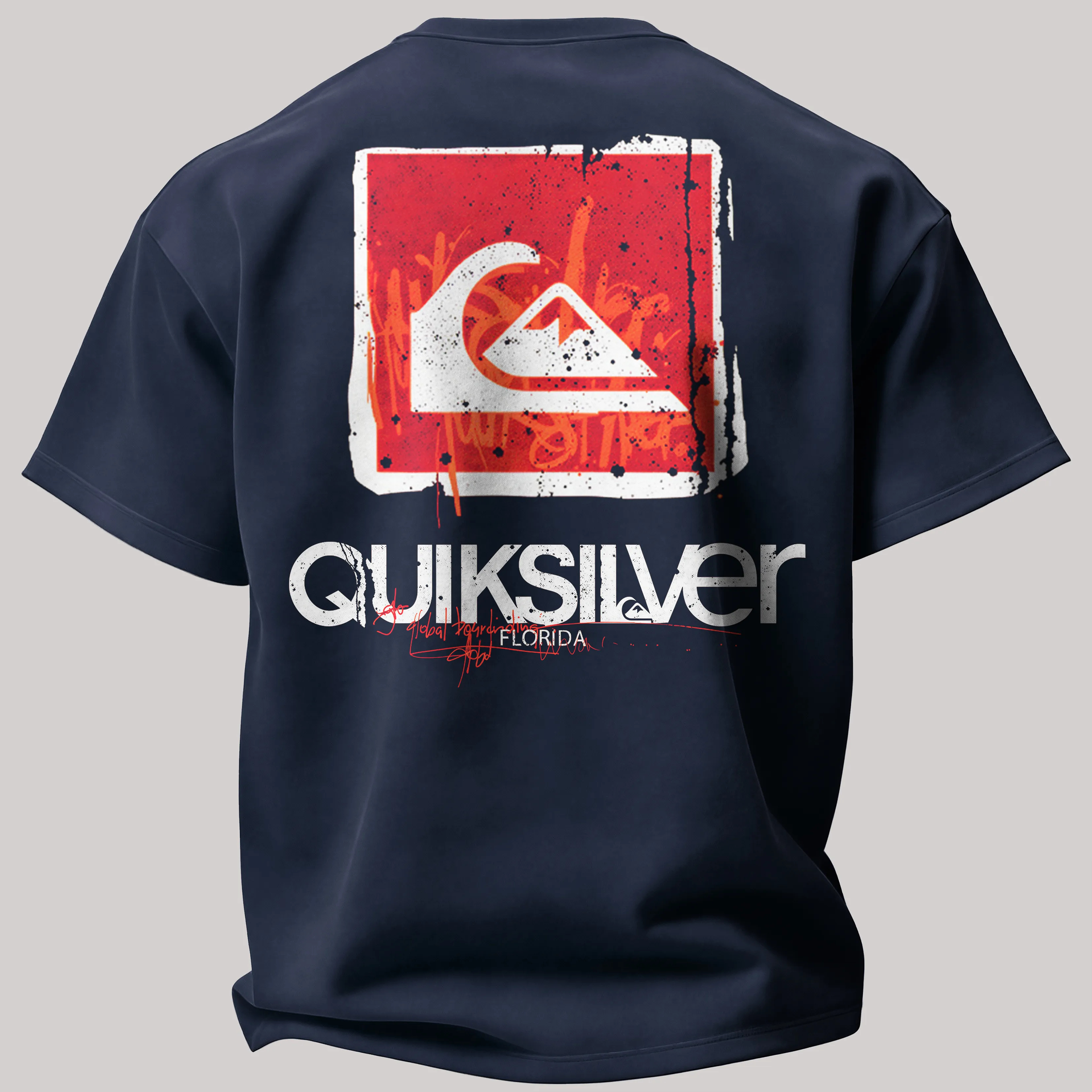 Quiksilver Florida Red Logo Printed Men's T-shirt