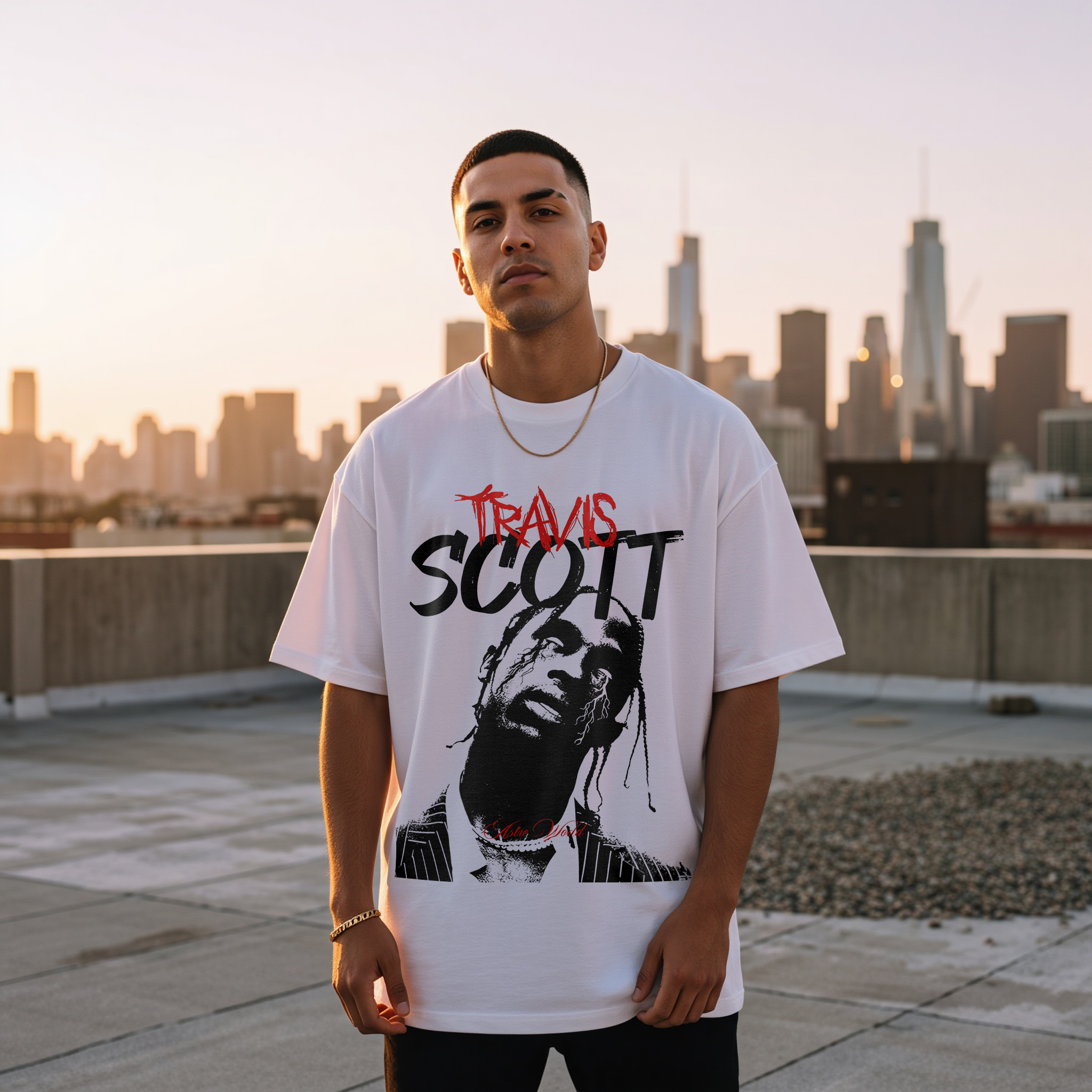 Travis Scott Printed Men's T-shirt