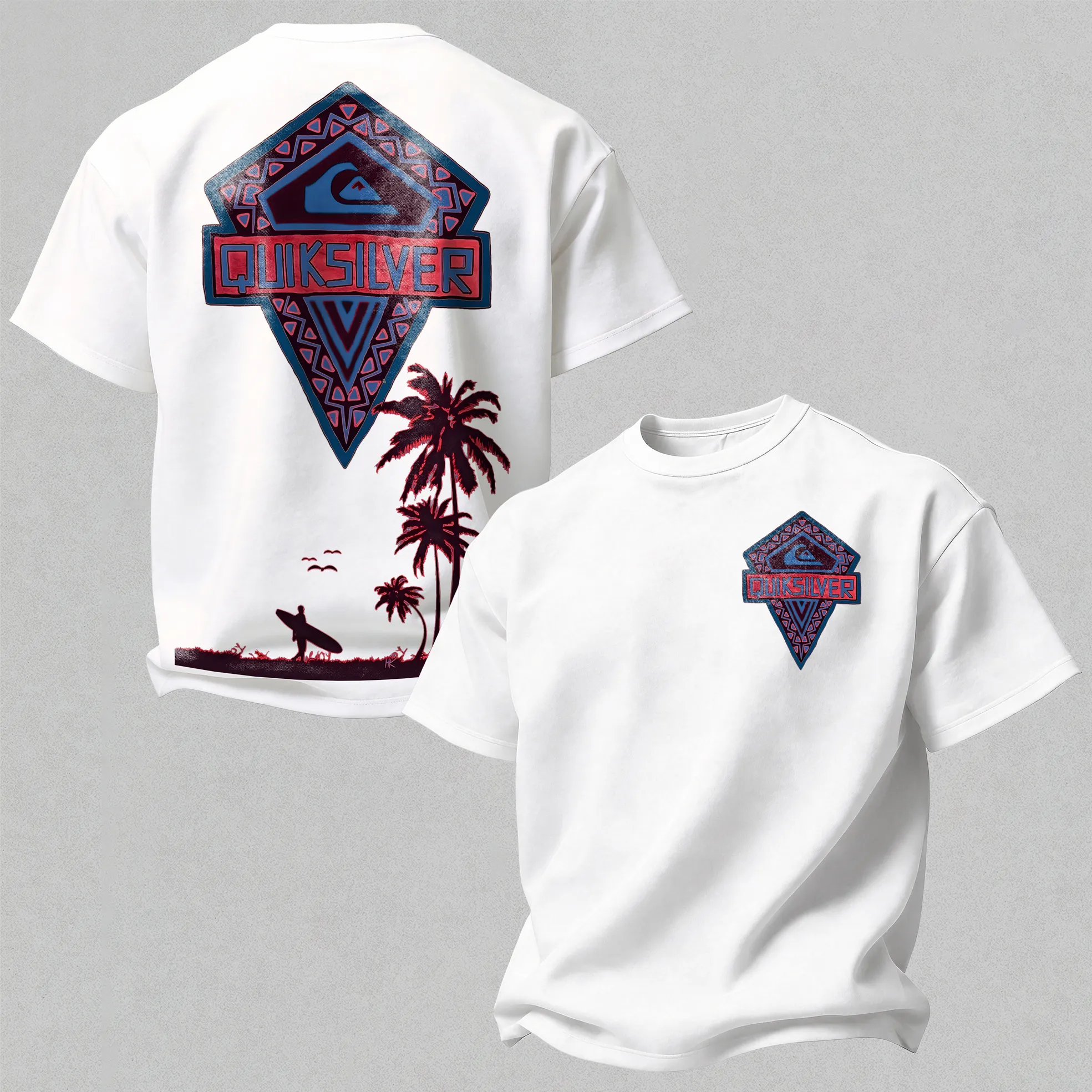 Quiksilver Simple Wave Logo Printed Men's T-shirt
