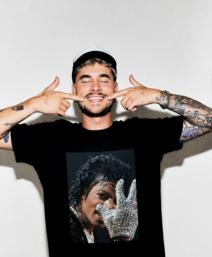 Michael Jackson With Rhinestone Glove Printed Men's T-shirt