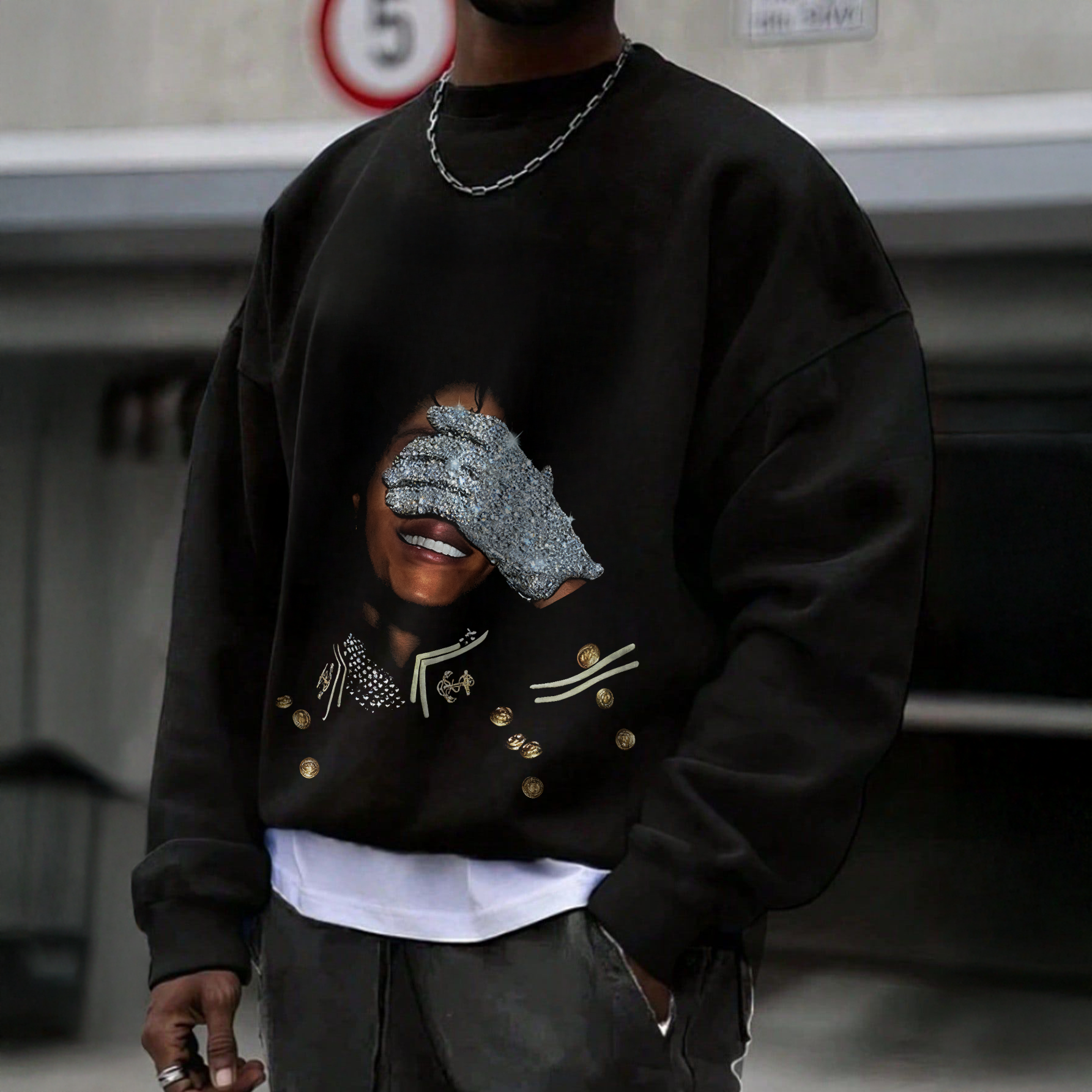 Michael Jackson Printed Men's Sweatshirt