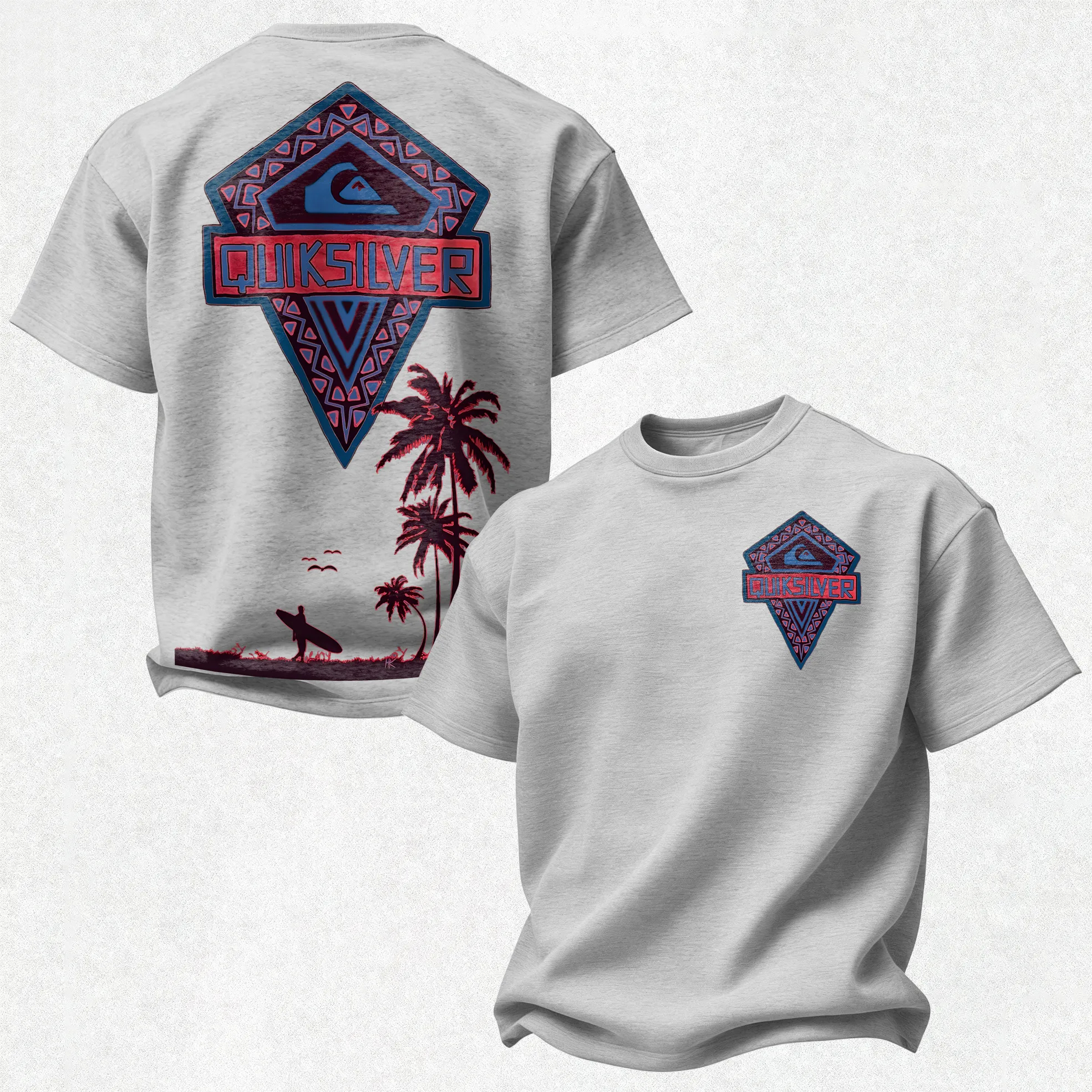 Quiksilver Simple Wave Logo Printed Men's T-shirt