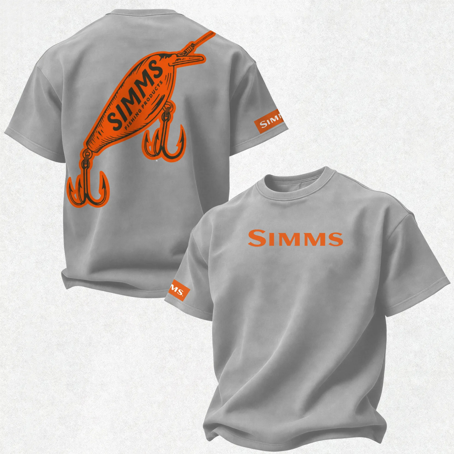 Simms Fishing Lure Logo Printed Men's T-shirt