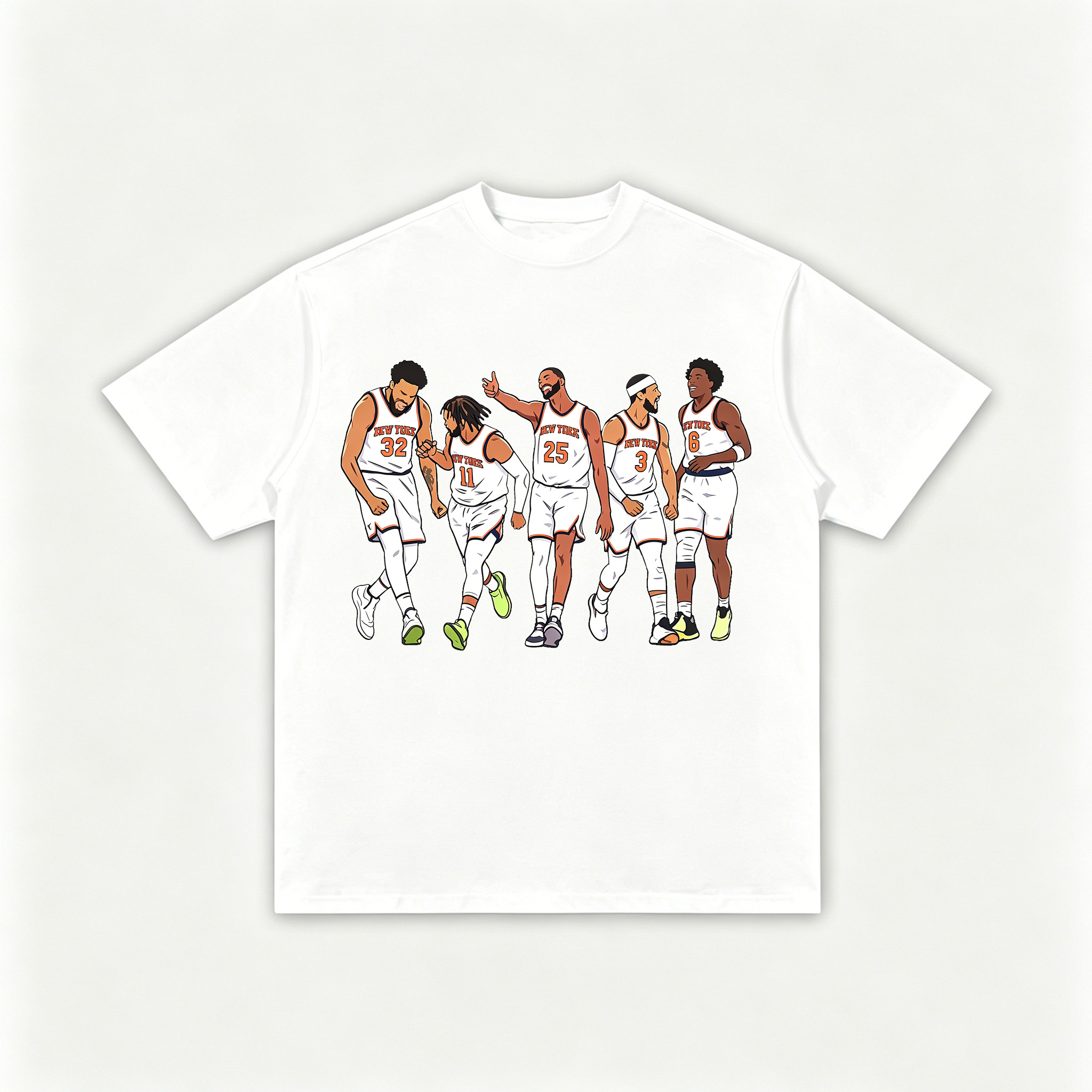 KNICKS NYC New York Basketball Team Cartoon Printed Men's T-shirt