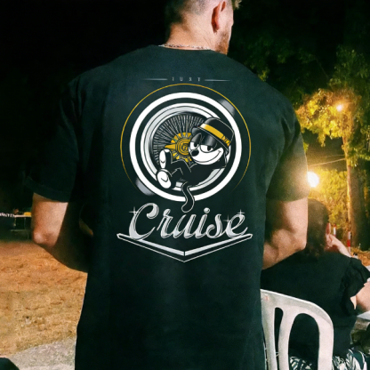 Cruise Car Felix The Cat Printed T-Shirt（Double-sided Print）