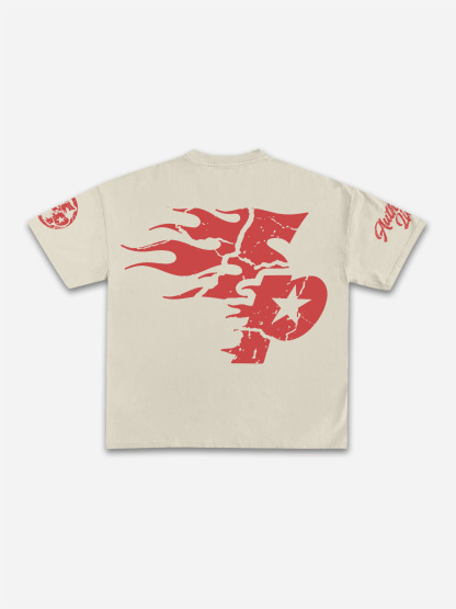 Studio Real Wise Vintage Print Pattern Cotton T-Shirt