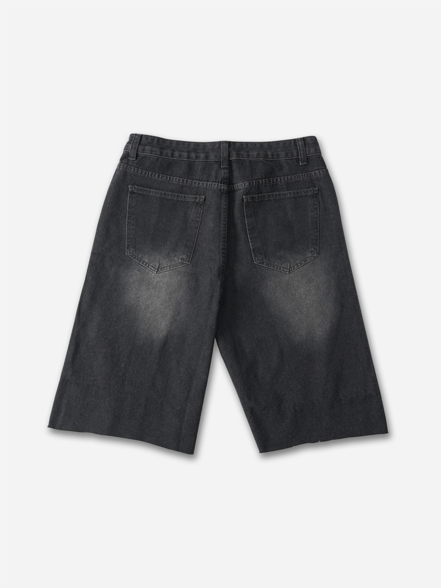 Vintage Washed High Street Jorts Distressed Denim Shorts