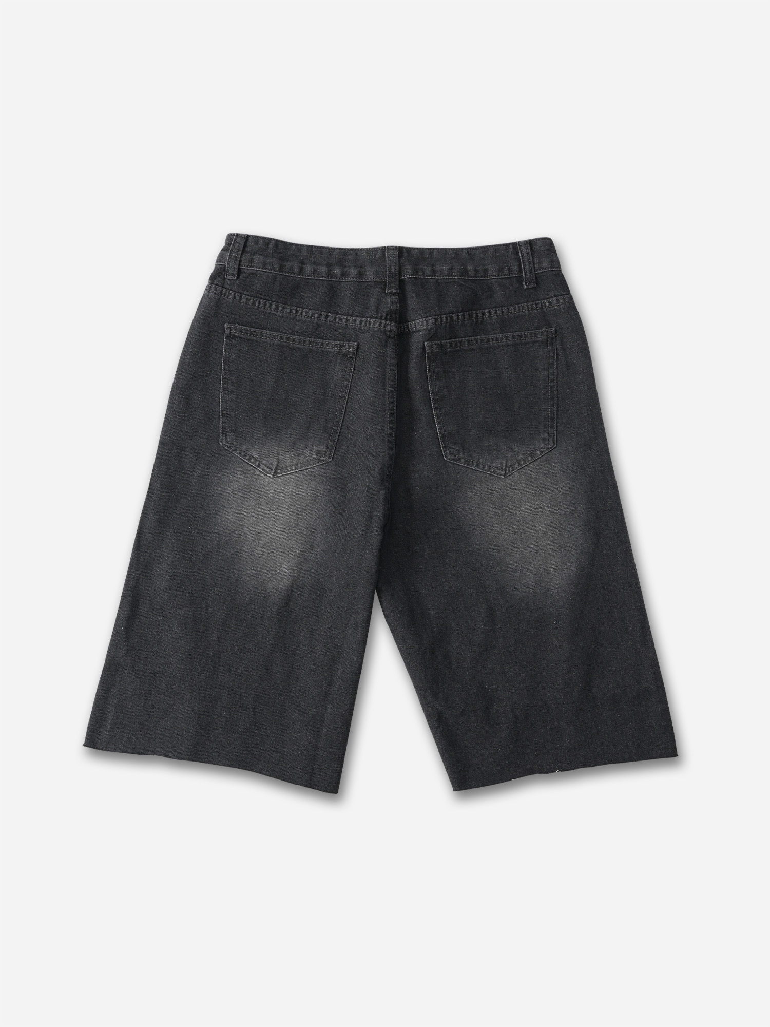 Vintage Washed High Street Jorts Distressed Denim Shorts