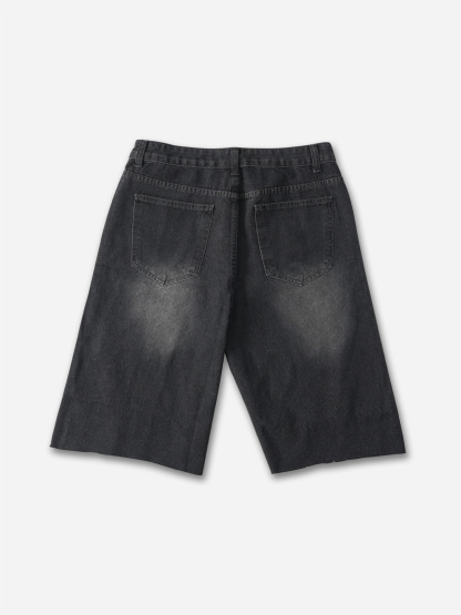 Vintage Washed High Street Jorts Distressed Denim Shorts
