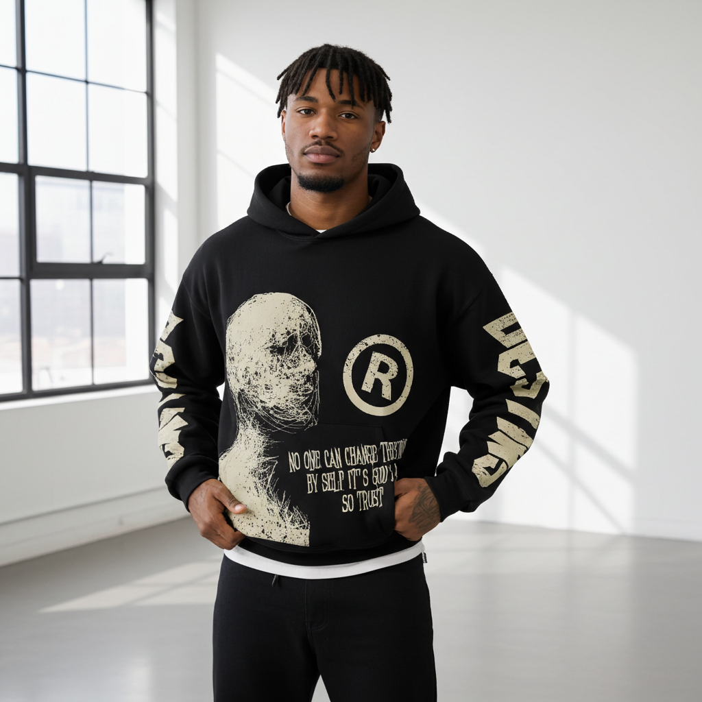 Vintage Destiny Mummy Graphic Oversized Hoodie