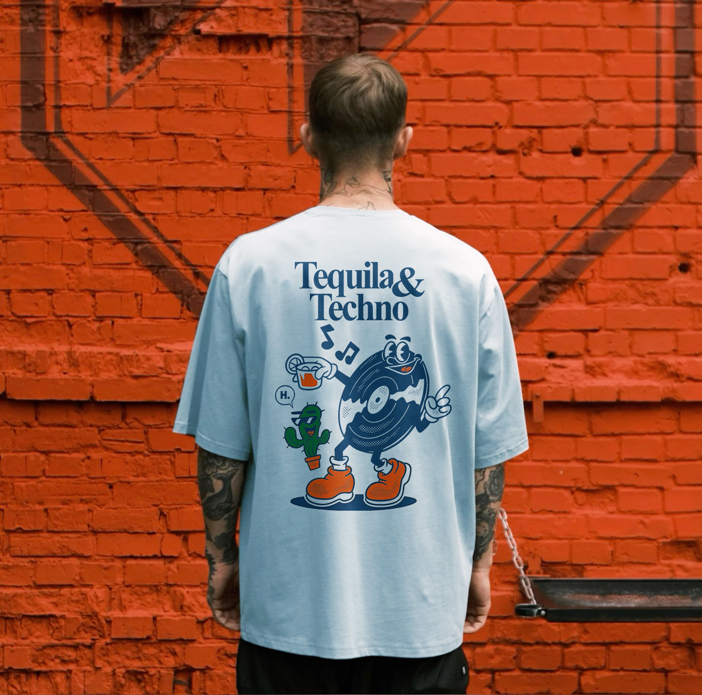 Tequila & Techno Printed T-shirt（Double-sided Print）