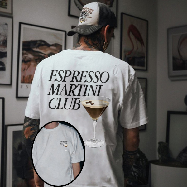 Espresso Martini Club Printed T-shirt（Double-sided Print）